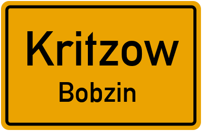 Straßenverzeichnis Kritzow Bobzin