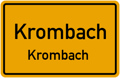 Ortsschild Krombach Krombach