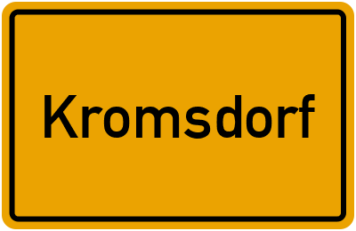 Ortsschild von Gemeinde Kromsdorf in Thüringen