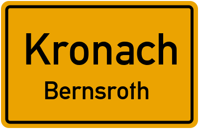 Straßenverzeichnis Kronach Bernsroth