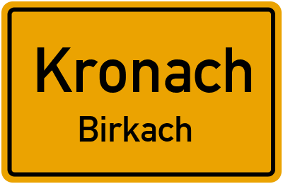 Straßenverzeichnis Kronach Birkach