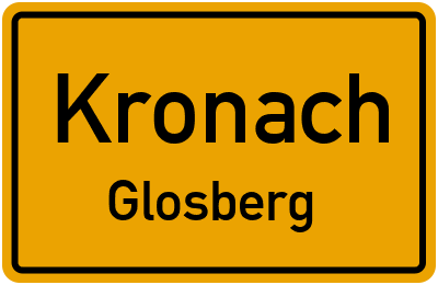 Straßenverzeichnis Kronach Glosberg