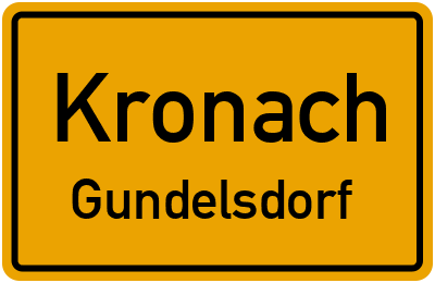 Straßenverzeichnis Kronach Gundelsdorf