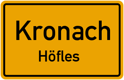 Straßenverzeichnis Kronach Höfles