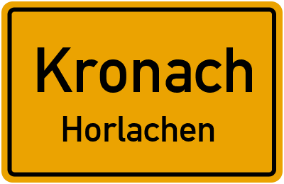 Straßenverzeichnis Kronach Horlachen