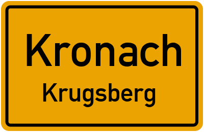 Straßenverzeichnis Kronach Krugsberg