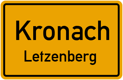 Straßenverzeichnis Kronach Letzenberg