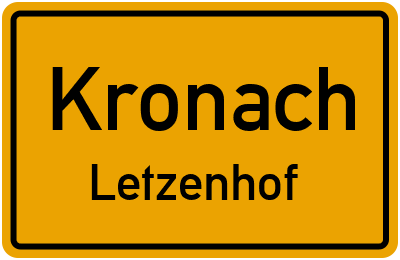 Straßenverzeichnis Kronach Letzenhof