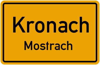 Straßenverzeichnis Kronach Mostrach