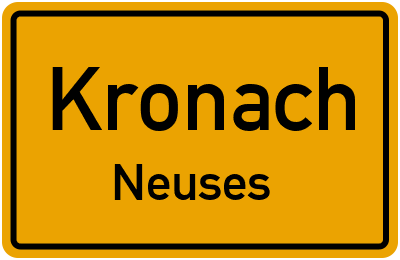 Straßenverzeichnis Kronach Neuses