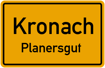 Straßenverzeichnis Kronach Planersgut