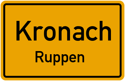 Straßenverzeichnis Kronach Ruppen