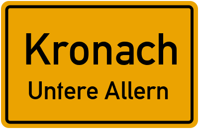 Straßenverzeichnis Kronach Untere Allern