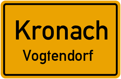 Straßenverzeichnis Kronach Vogtendorf