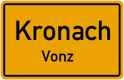Straßenverzeichnis Kronach Vonz