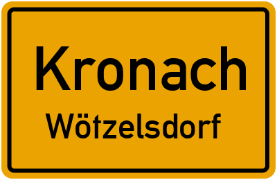 Straßenverzeichnis Kronach Wötzelsdorf