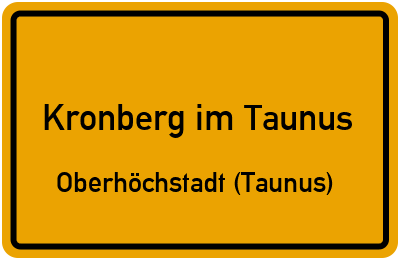 Straßenverzeichnis Kronberg im Taunus Oberhöchstadt (Taunus)