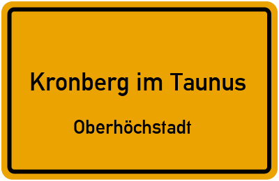 Straßenverzeichnis Kronberg im Taunus Oberhöchstadt