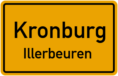 Ortsschild Kronburg Illerbeuren