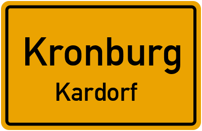 Ortsschild Kronburg Kardorf
