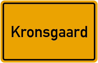 Ortsschild von Gemeinde Kronsgaard in Schleswig-Holstein