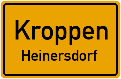 Straßenverzeichnis Kroppen Heinersdorf