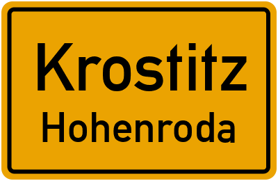 Straßenverzeichnis Krostitz Hohenroda