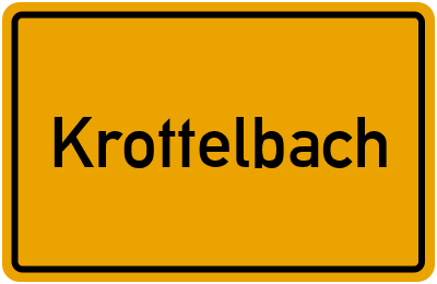 Ortsschild von Krottelbach in Rheinland-Pfalz