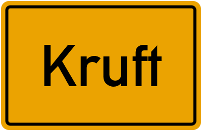 Ortsschild von Kruft in Rheinland-Pfalz