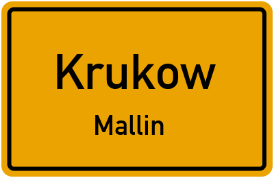 Straßenverzeichnis Krukow Mallin