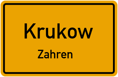 Straßenverzeichnis Krukow Zahren