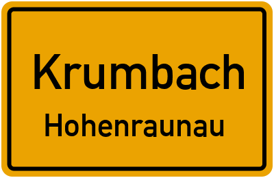 Straßenverzeichnis Krumbach Hohenraunau