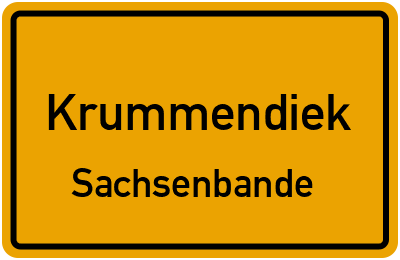 Straßenverzeichnis Krummendiek Sachsenbande