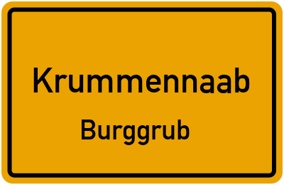 Ortsschild Krummennaab Burggrub