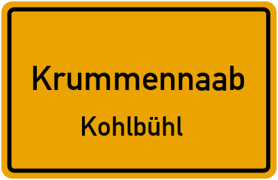 Ortsschild Krummennaab Kohlbühl