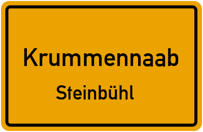 Ortsschild Krummennaab Steinbühl