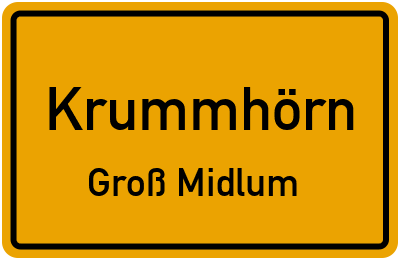 Straßenverzeichnis Krummhörn Groß Midlum
