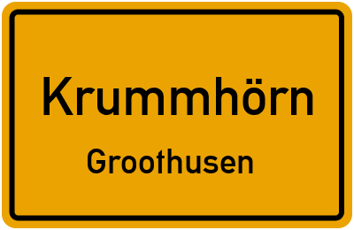 Straßenverzeichnis Krummhörn Groothusen
