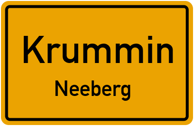 Straßenverzeichnis Krummin Neeberg