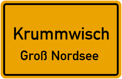 Straßenverzeichnis Krummwisch Groß Nordsee