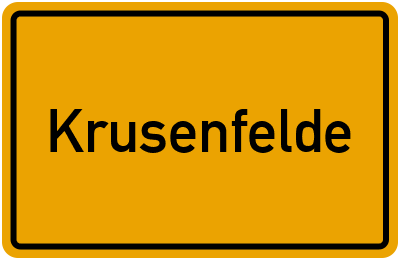 Ortsschild von Gemeinde Krusenfelde in Mecklenburg-Vorpommern