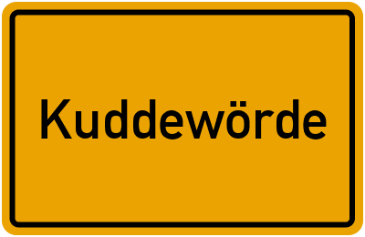 Ortsschild von Gemeinde Kuddewörde in Schleswig-Holstein