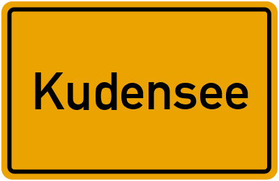 Ortsschild von Gemeinde Kudensee in Schleswig-Holstein