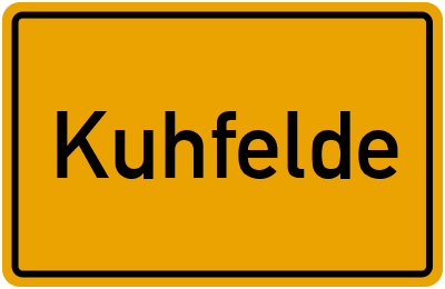 Ortsschild von Gemeinde Kuhfelde in Sachsen-Anhalt