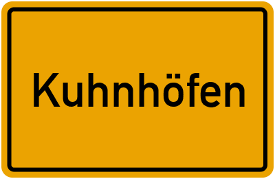 Ortsschild von Gemeinde Kuhnhöfen in Rheinland-Pfalz