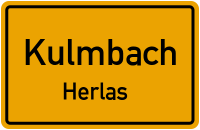 Ortsschild Kulmbach Herlas