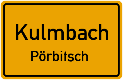Straßenverzeichnis Kulmbach Pörbitsch