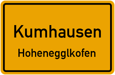 Straßenverzeichnis Kumhausen Hohenegglkofen
