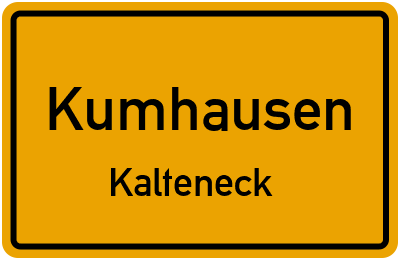 Straßenverzeichnis Kumhausen Kalteneck