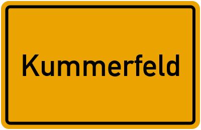 Ortsschild von Kummerfeld in Schleswig-Holstein